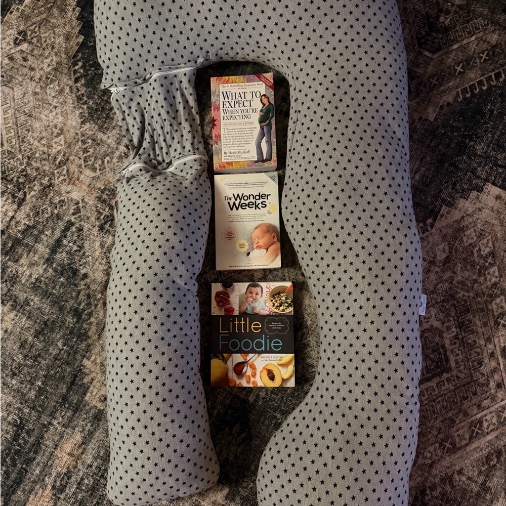 Pregnancy Pillow & 3 Books